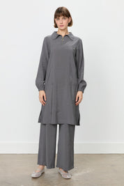Modal Pantolon Tunik Takım - Füme