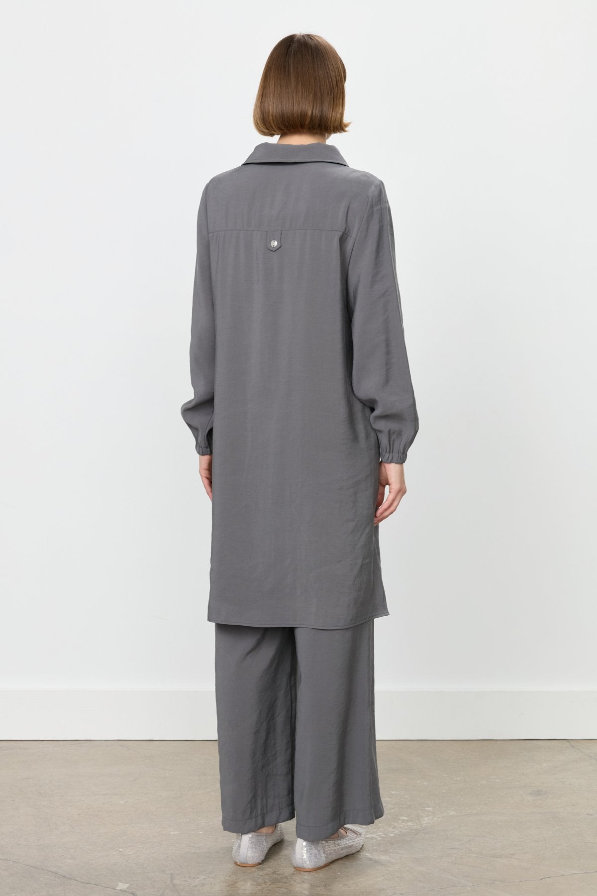 Modal Pantolon Tunik Takım - Füme