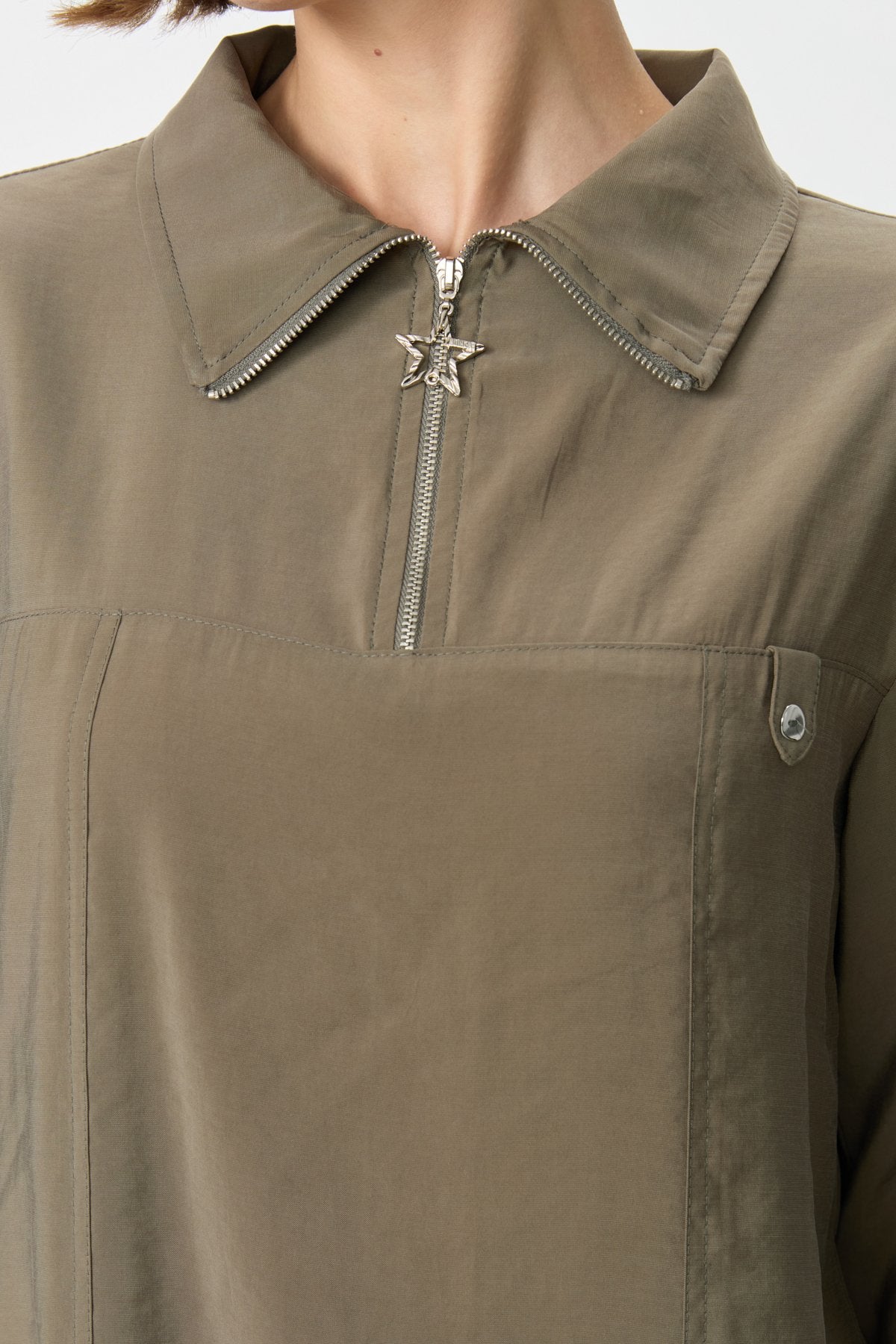 Modal Pantolon Tunik Takım - Haki