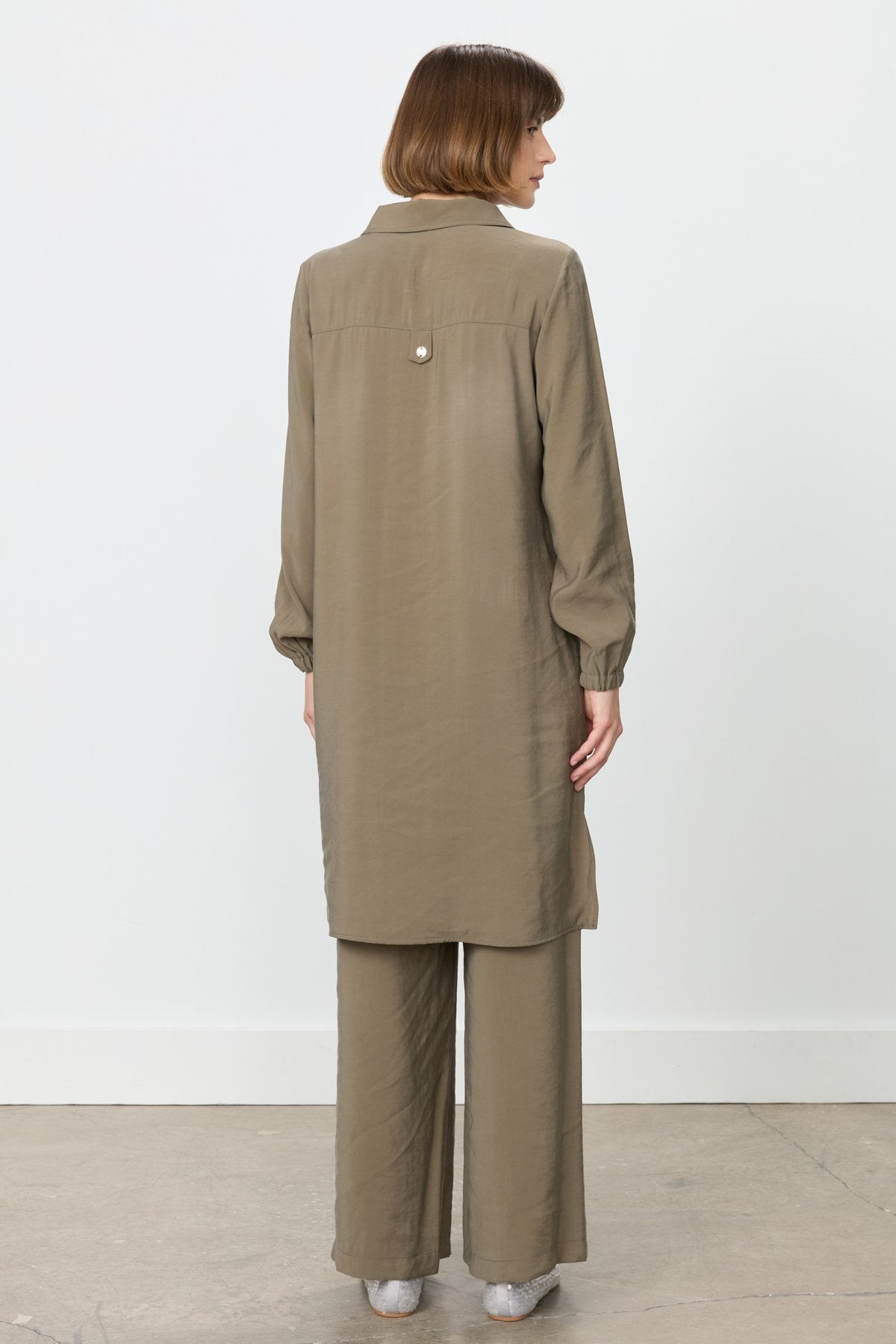Modal Pantolon Tunik Takım - Haki