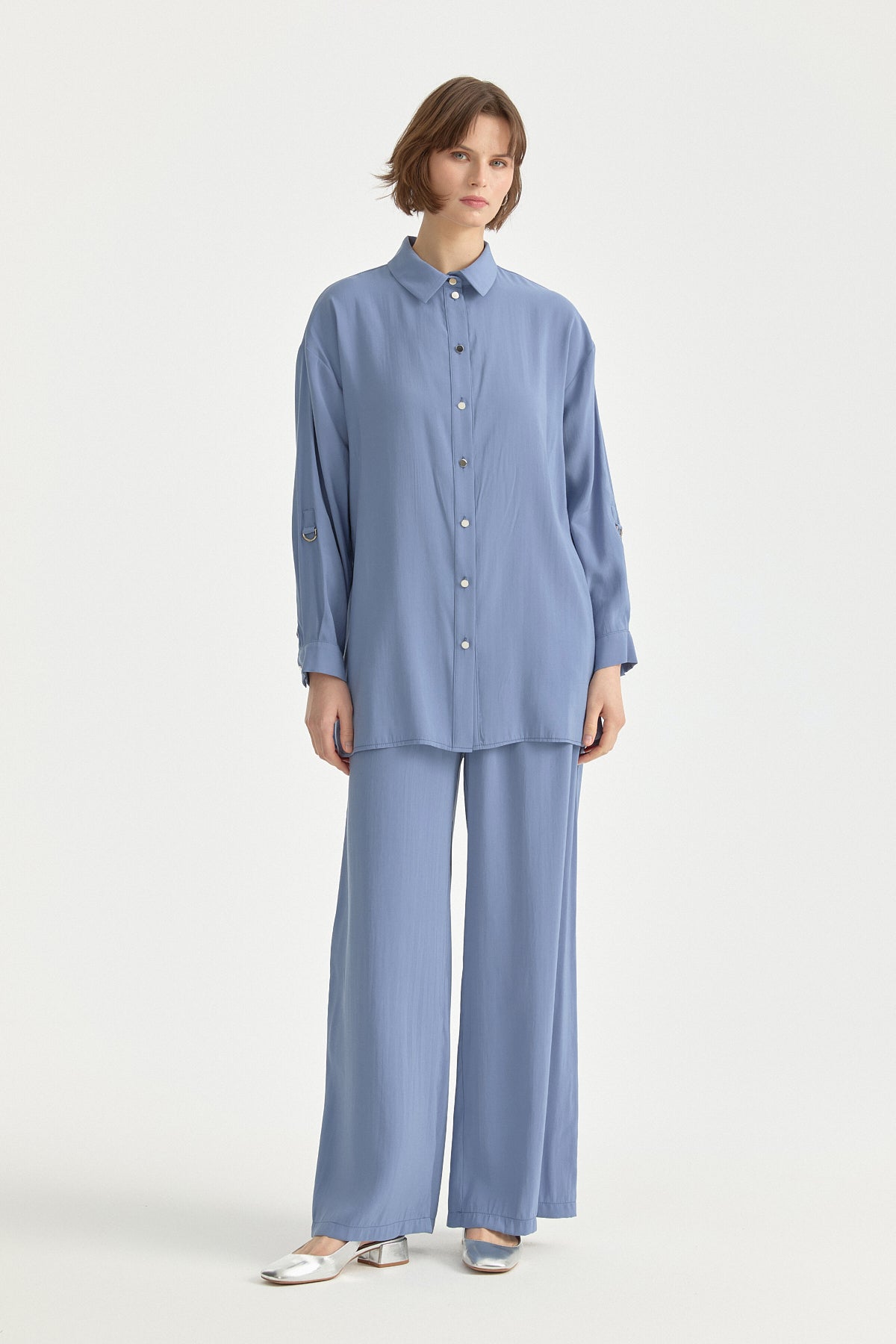 Modal Pantolon Tunik Takım - İndigo