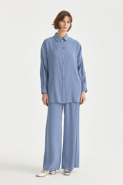Modal Pantolon Tunik Takım - İndigo