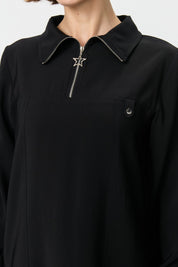 Modal Pantolon Tunik Takım - Siyah