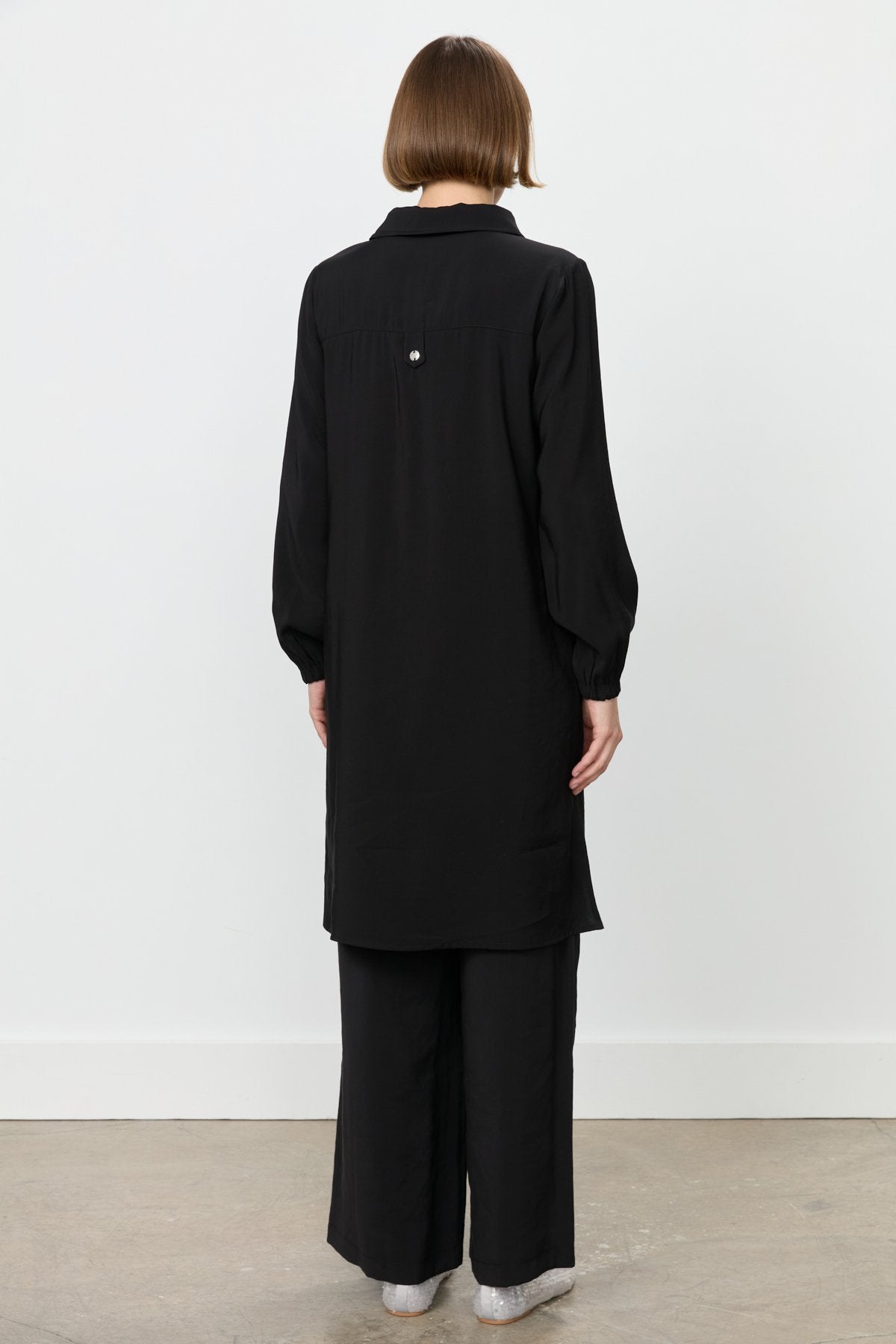 Modal Pantolon Tunik Takım - Siyah