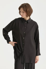 Modal Pantolon Tunik Takım - Siyah