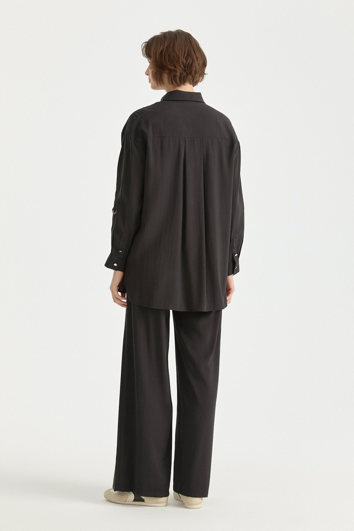 Modal Pantolon Tunik Takım - Siyah