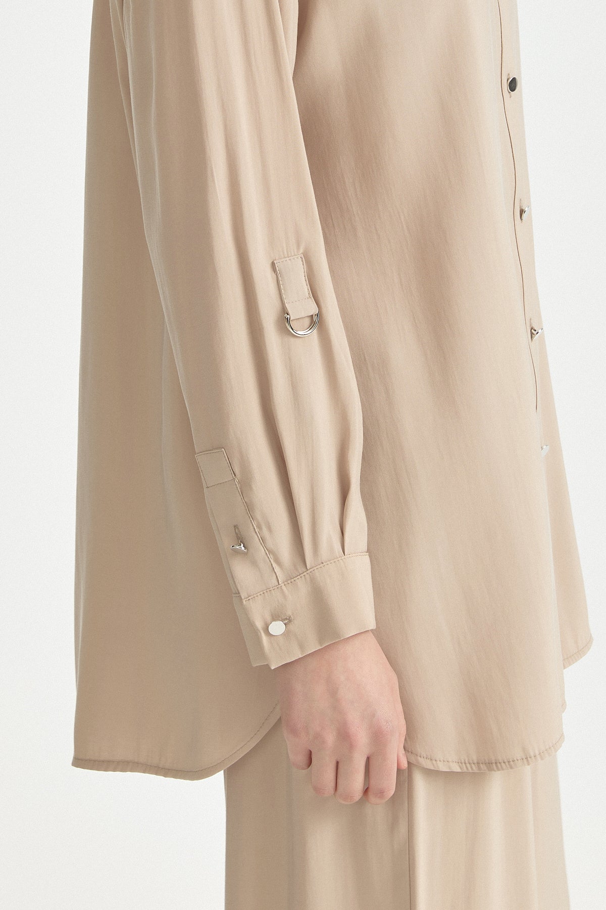 Modal Trousers Tunic Set - Mink
