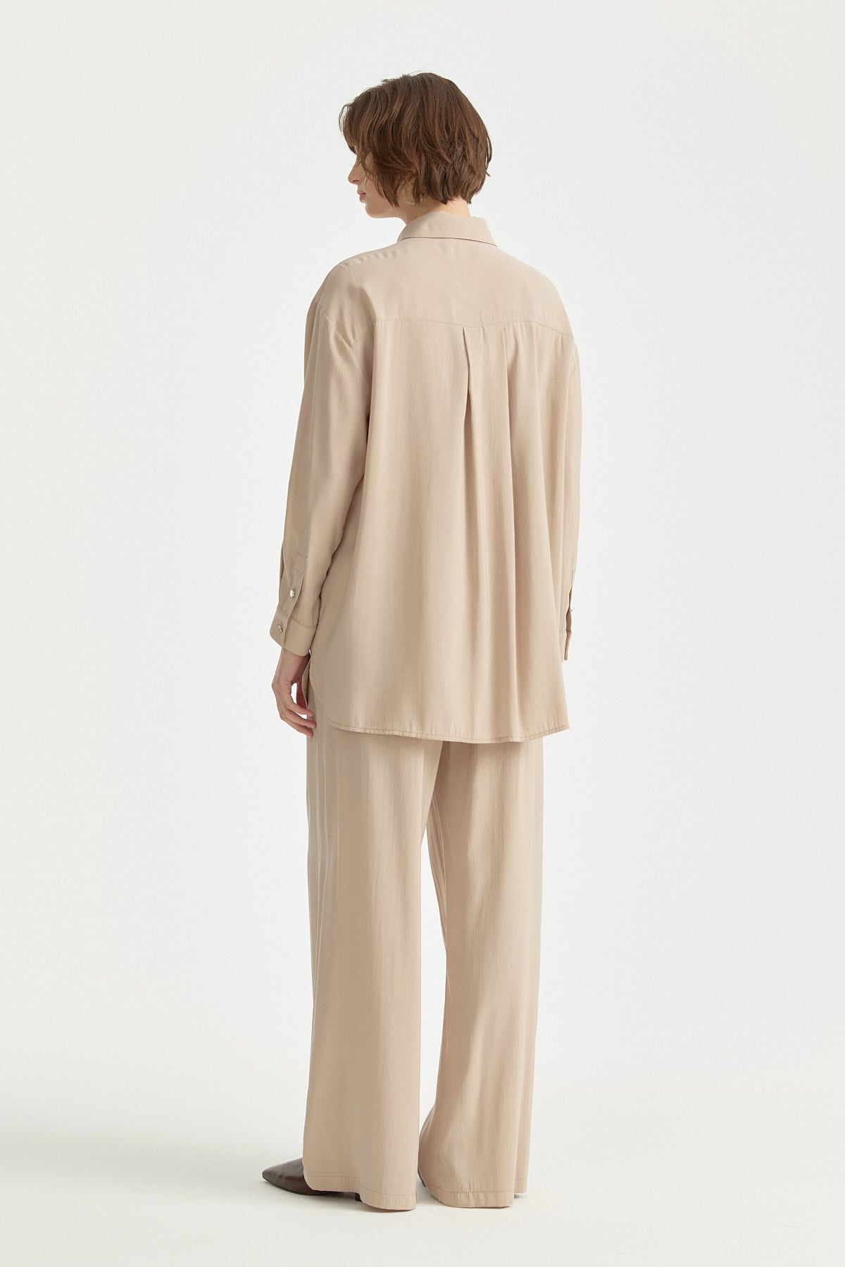 Modal Trousers Tunic Set - Mink