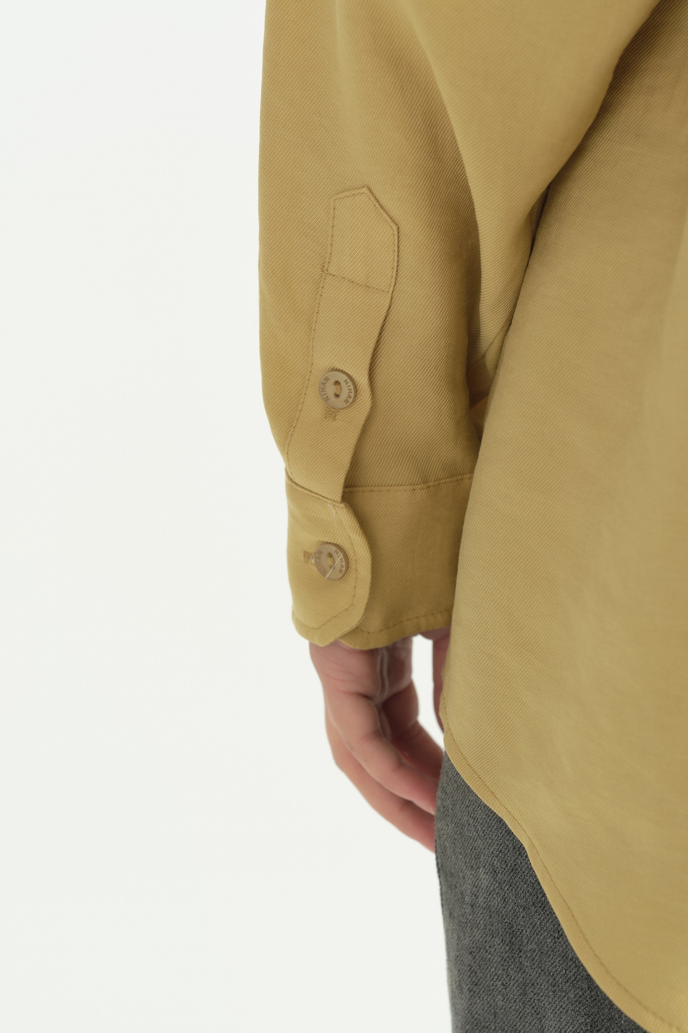 Modal Vintage Gömlek  Yaka Tunik - Safran