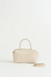 Modern Formlu Satchel Çanta - Bej