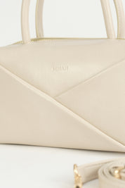 Modern Formlu Satchel Çanta - Bej