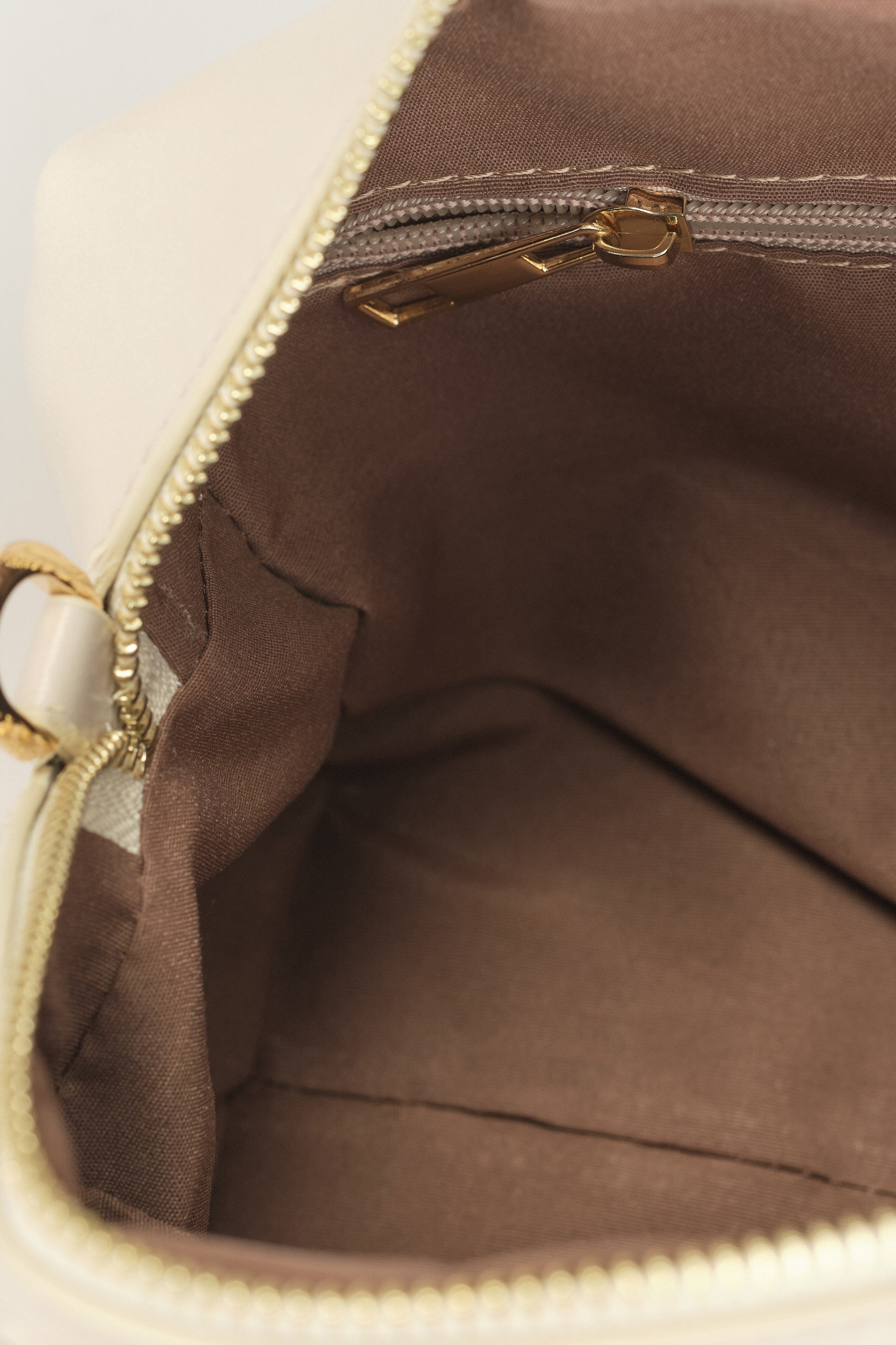 Modern Formlu Satchel Çanta - Bej