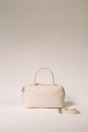 Modern Formlu Satchel Çanta - Bej
