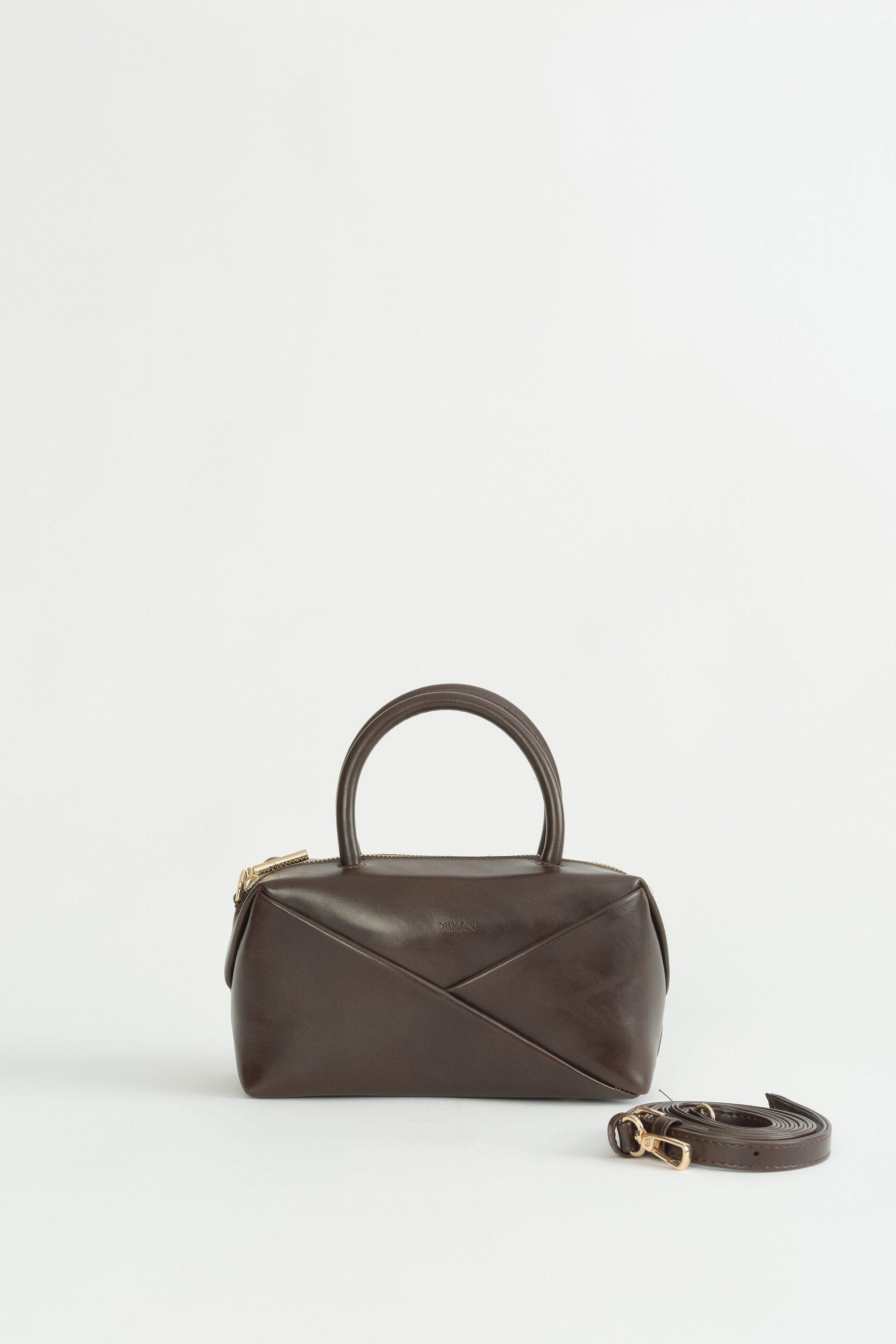 Modern Formlu Satchel Çanta - Kahve