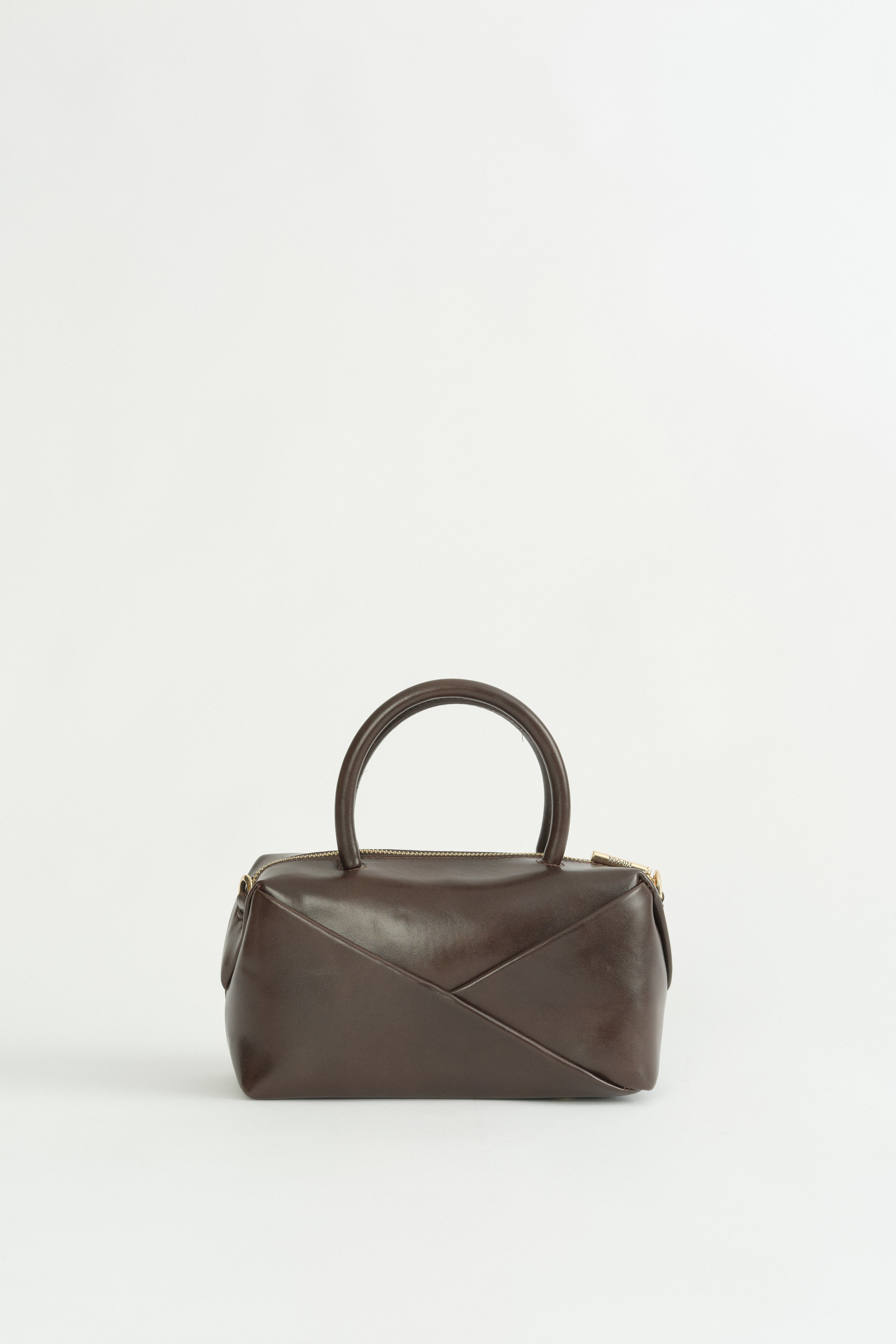 Modern Formlu Satchel Çanta - Kahve