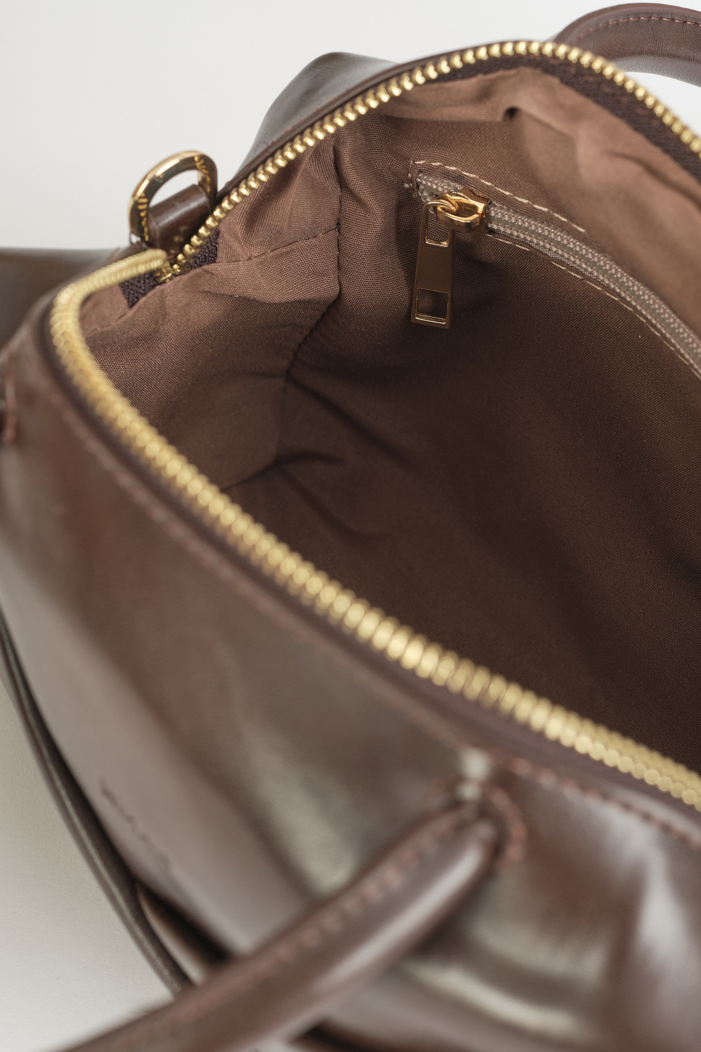 Modern Formlu Satchel Çanta - Kahve