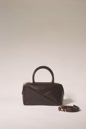 Modern Formlu Satchel Çanta - Kahve