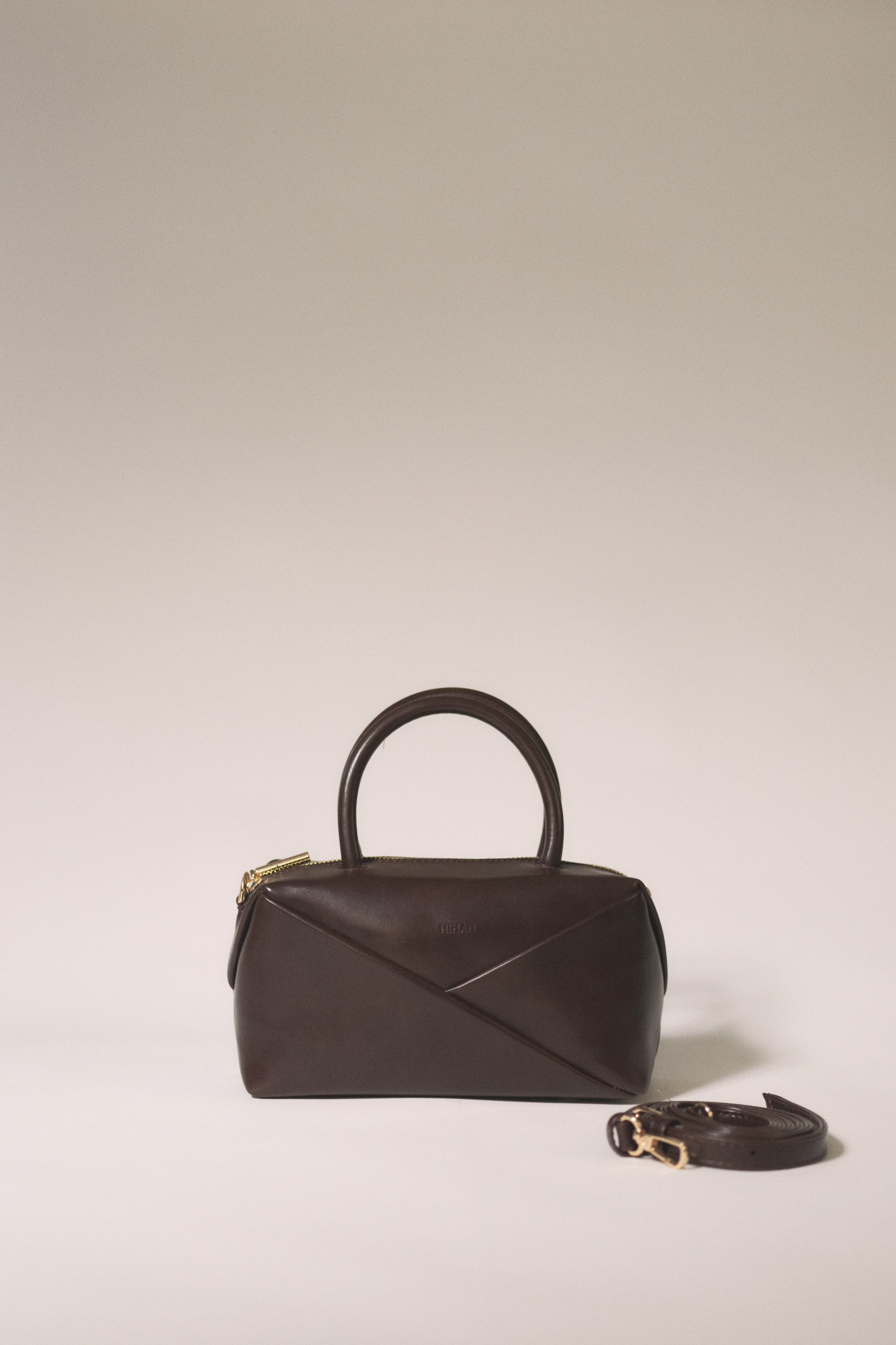 Modern Formlu Satchel Çanta - Kahve