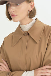 Mono Kapama Oversize Trençkot - Camel