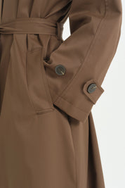 Mono Kapama Oversize Trençkot - Kahve