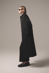 Mono Kapama Oversize Trençkot - Siyah