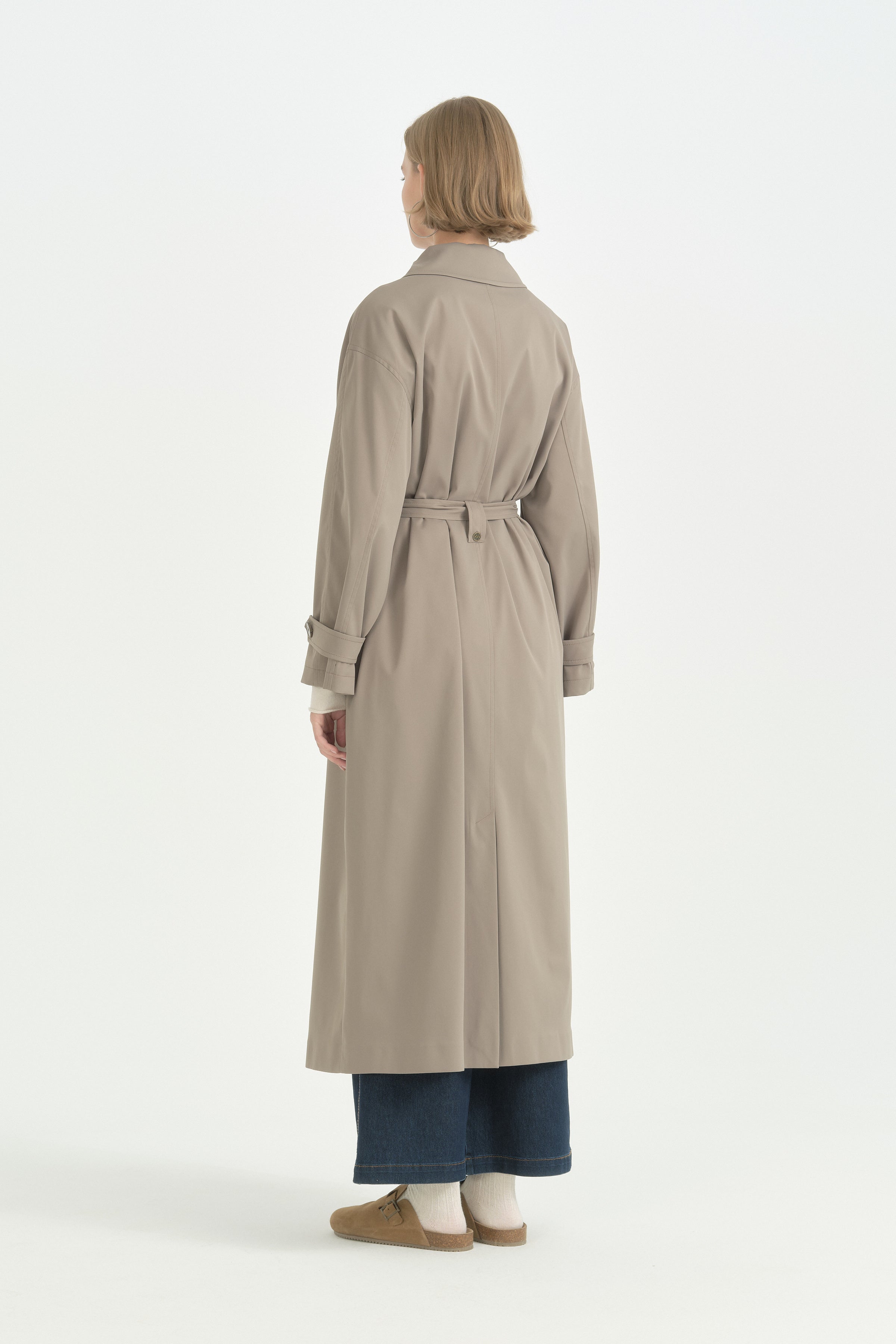 Mono Kapama Oversize Trençkot - Yeşil