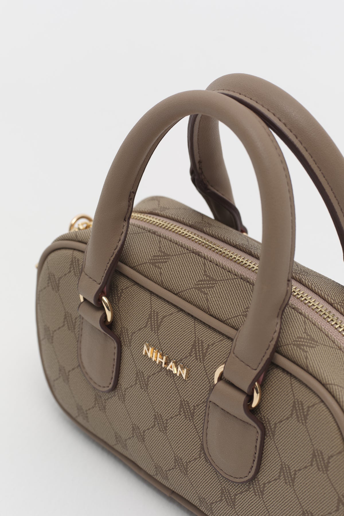 Monogram Crossbody Bag - Beige