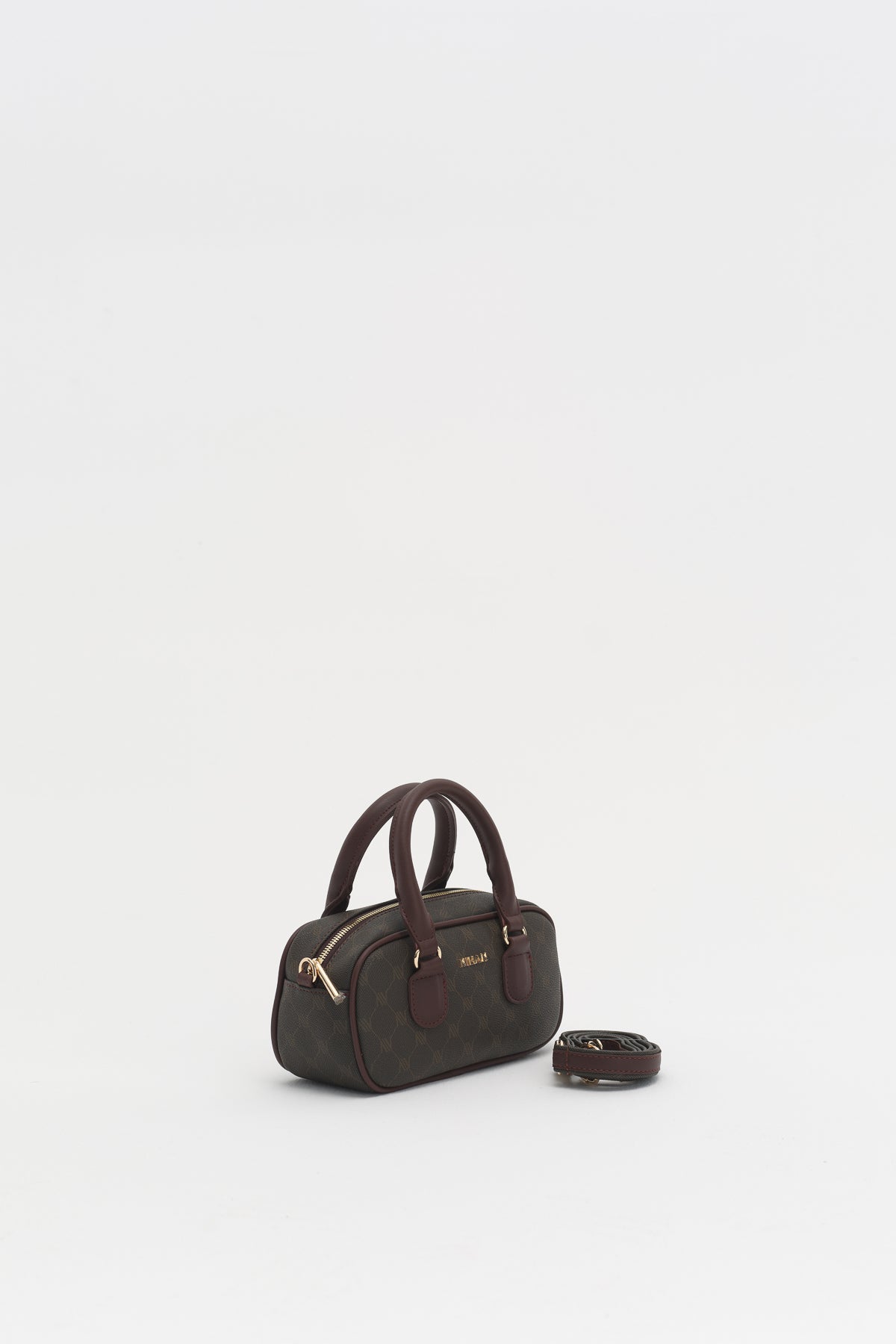 Monogram Çapraz Askılı Çanta - Kahve