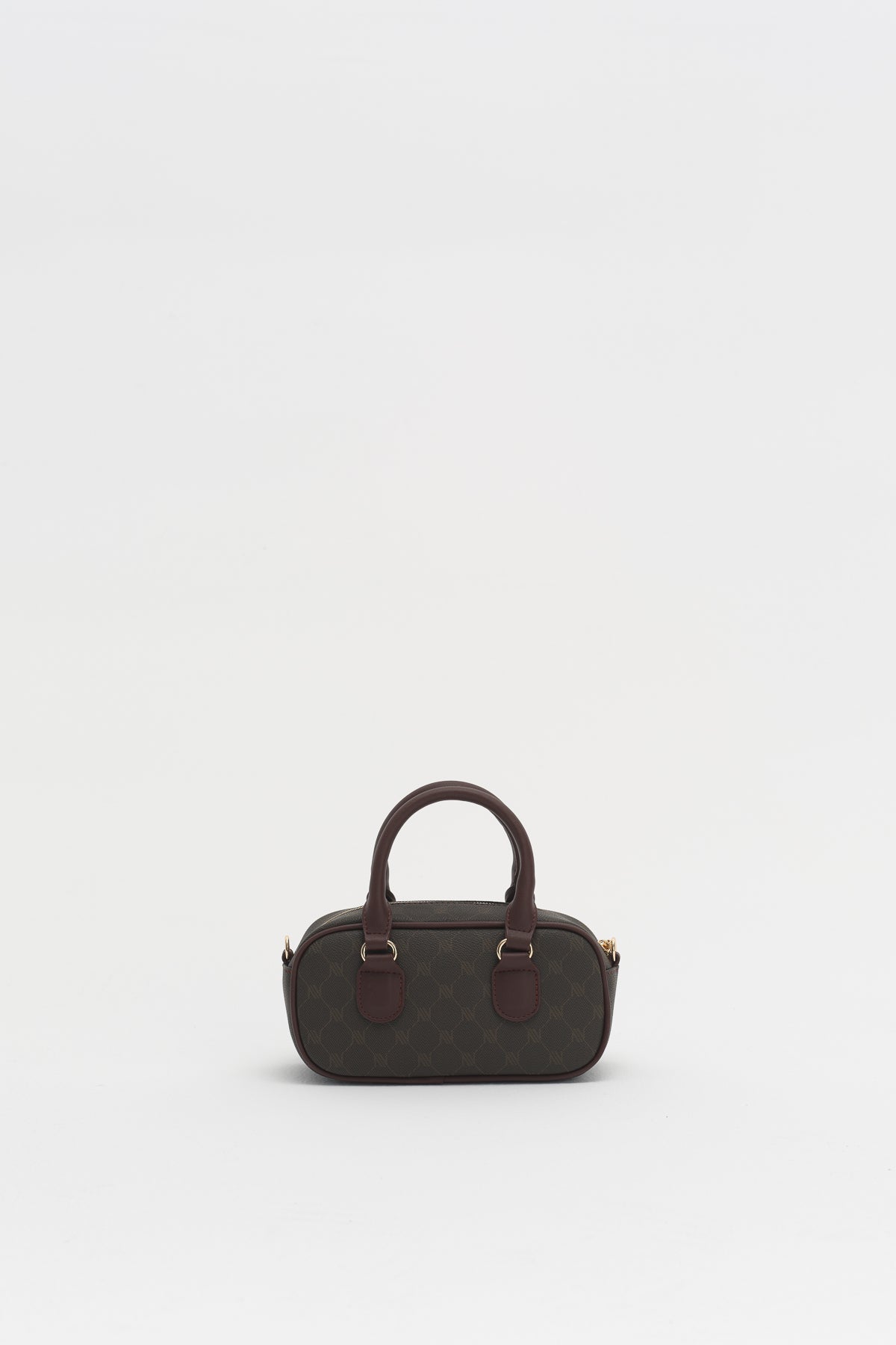 Monogram Çapraz Askılı Çanta - Kahve