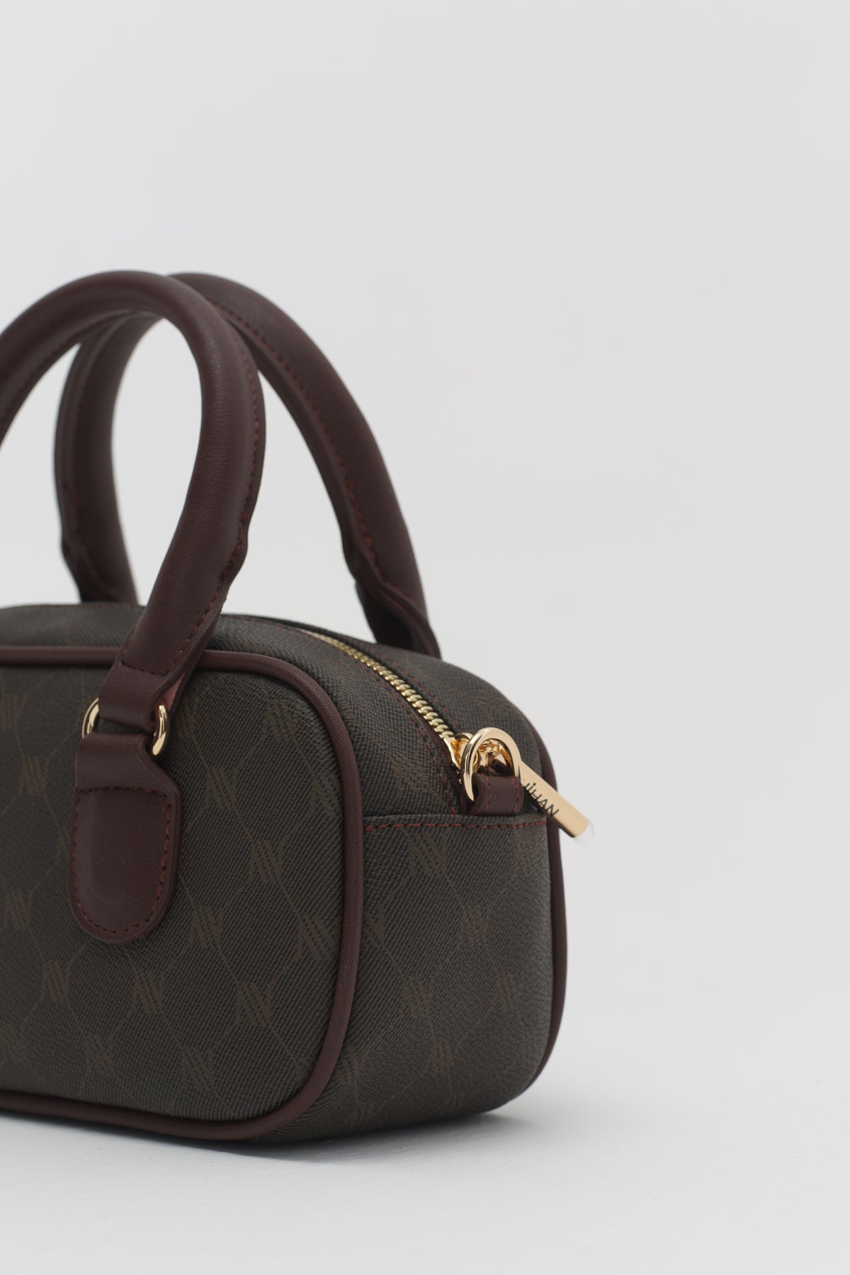 Monogram Çapraz Askılı Çanta - Kahve