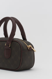 Monogram Çapraz Askılı Çanta - Kahve