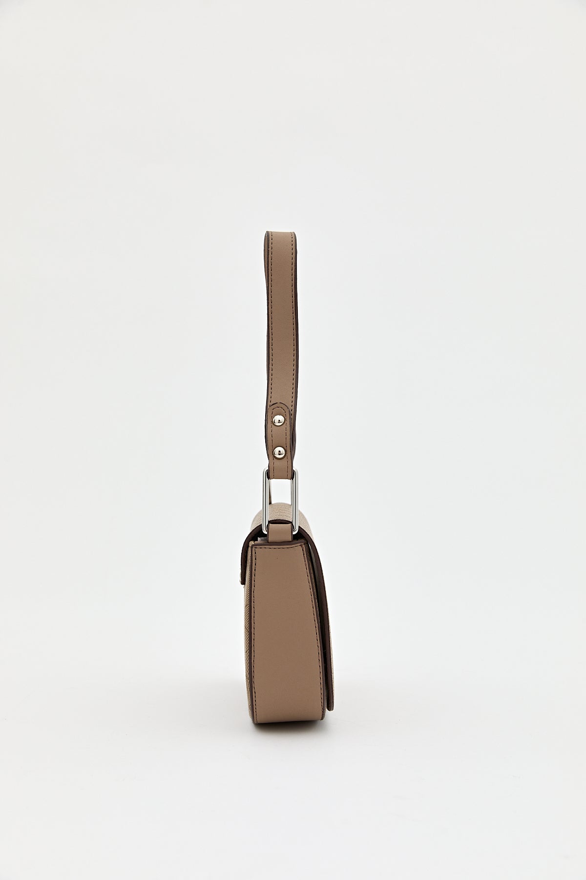 Monogram Flap Shoulder Bag - Beige