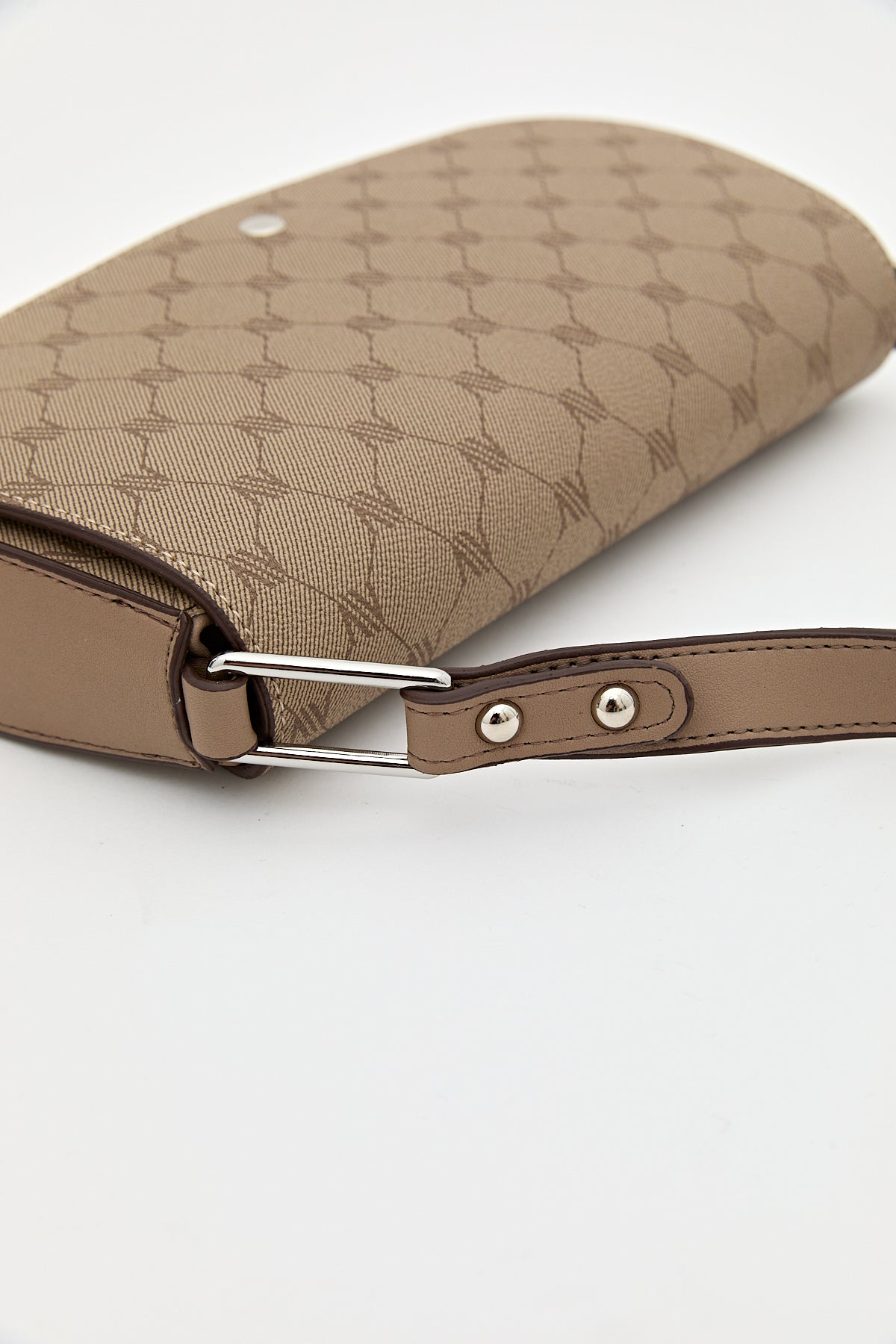 Monogram Flap Shoulder Bag - Beige