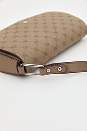 Monogram Flap Shoulder Bag - Beige
