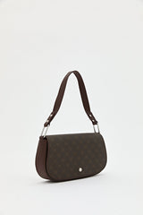 Monogram Flap Shoulder Bag - Coffee