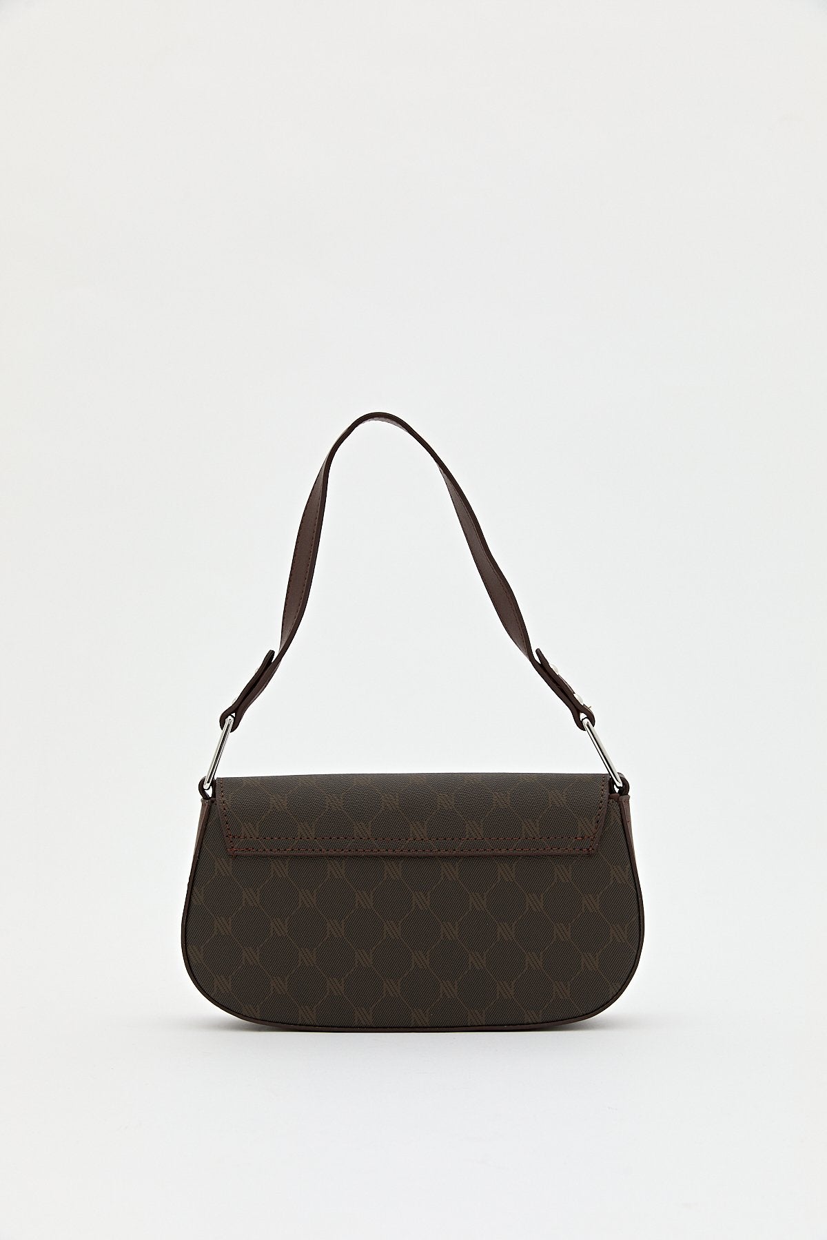 Monogram Flap Shoulder Bag - Coffee