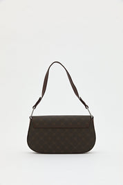 Monogram Flap Shoulder Bag - Coffee