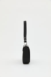 Monogram Flap Shoulder Bag - Black
