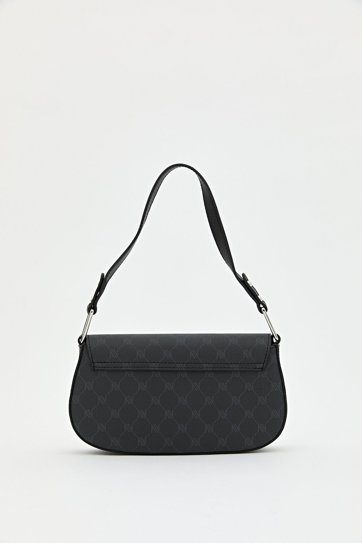 Monogram Flap Shoulder Bag - Black