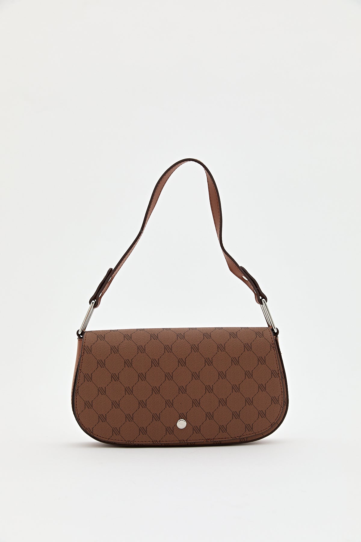 Monogram Kapaklı Kol Çantası - Taba