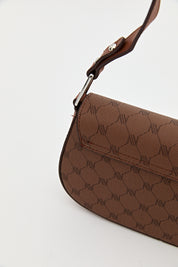 Monogram Kapaklı Kol Çantası - Taba