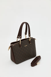 Monogram Shopper Çanta - Kahve