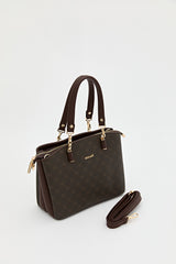 Monogram Shopper Çanta - Kahve