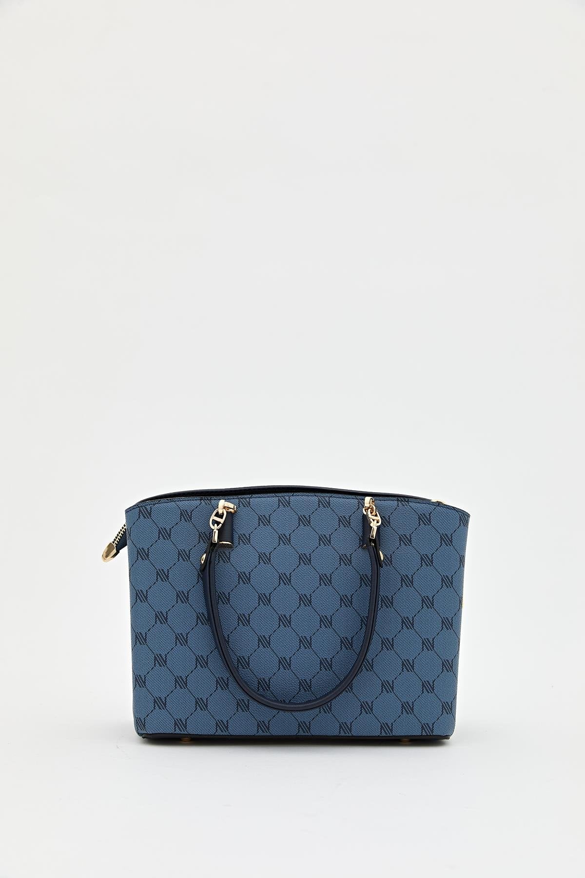 Monogram Shopper Çanta - Lacivert