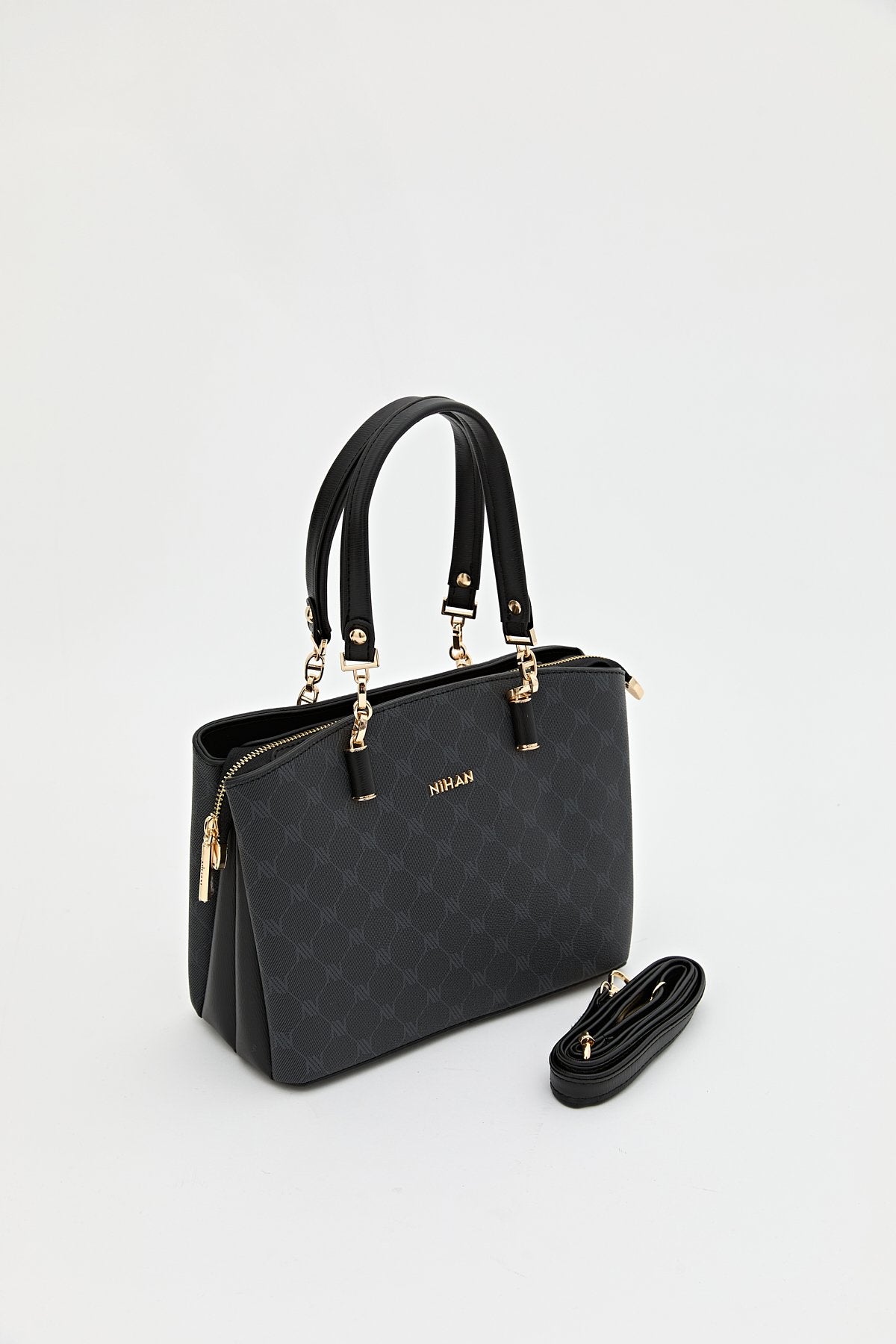 Monogram Shopper Çanta - Siyah