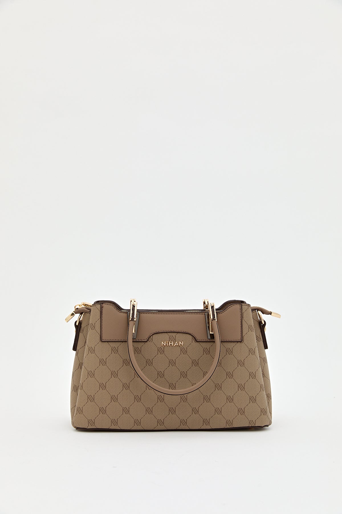 Monogram Tote Çanta - Bej