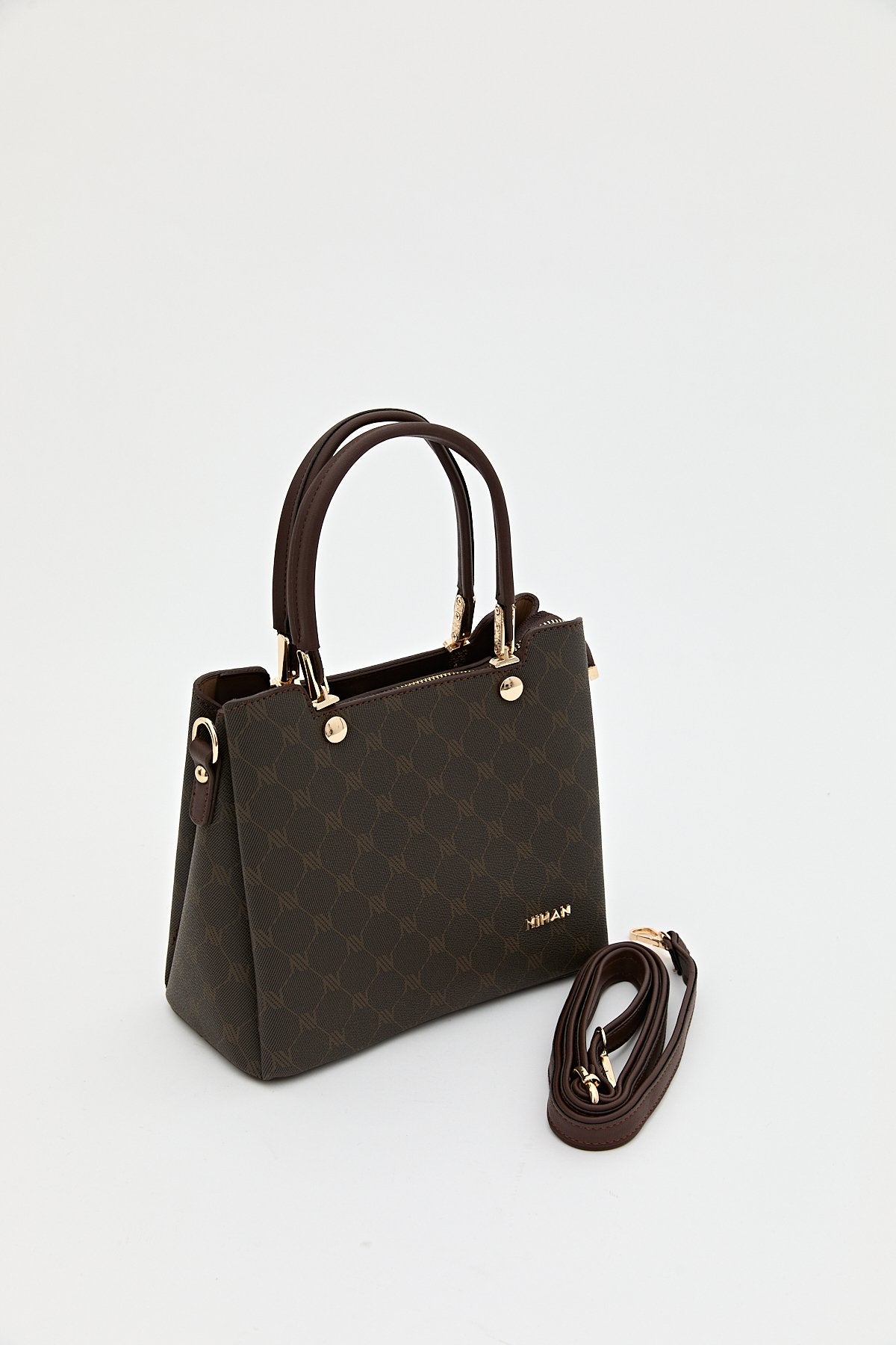 Monogram Tote Çanta - Kahve