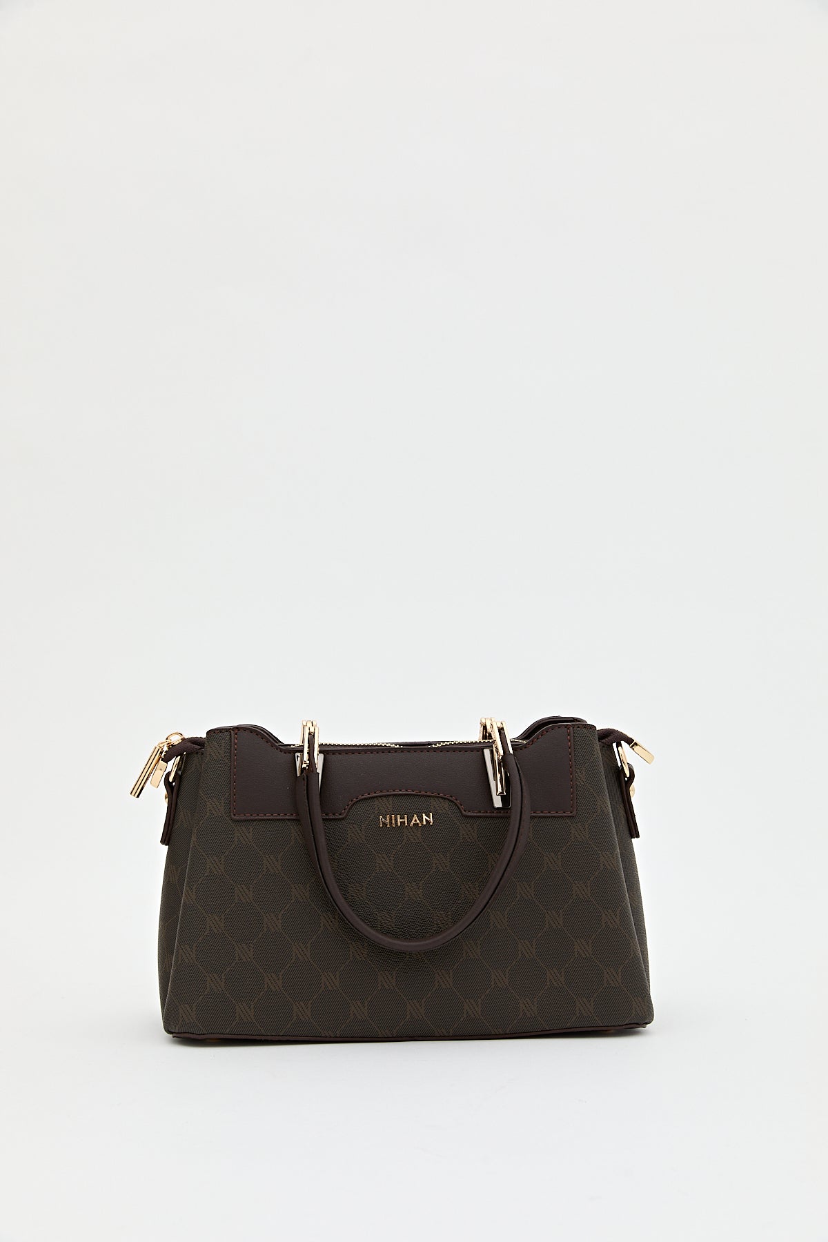 Monogram Tote Çanta - Kahve