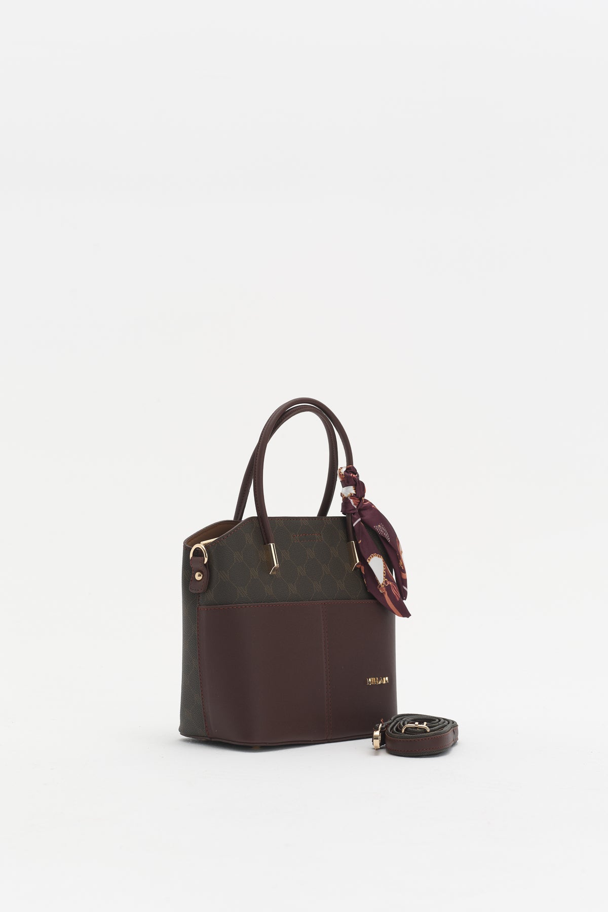Monogram Tote Çanta - Kahve