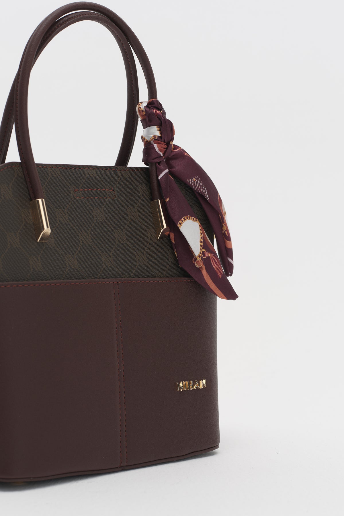 Monogram Tote Çanta - Kahve